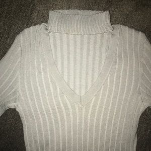 Missguided Choker Skinny Ribbed Jumper